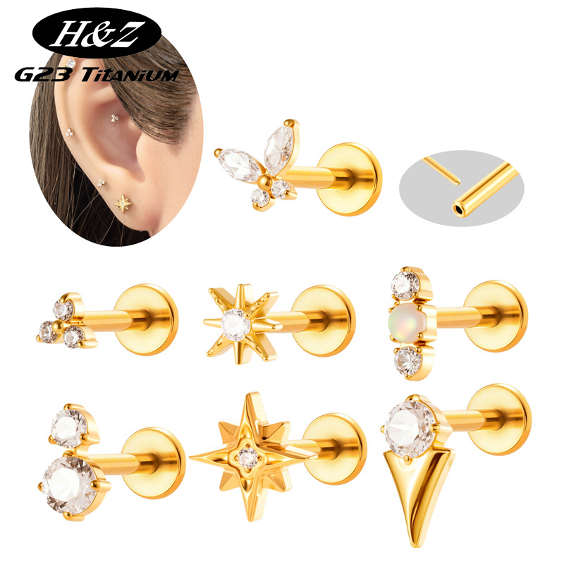 Body Jewelry Threadless - قطعة واحدة من مجوهرات الجسم: حلق