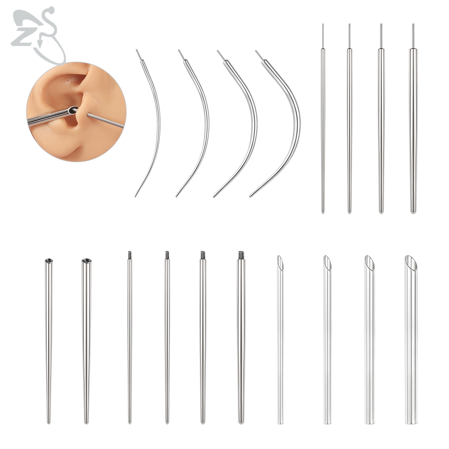 Zs Body Jewelry - ZS-أداة ثقب بدون خيوط من الفولاذ