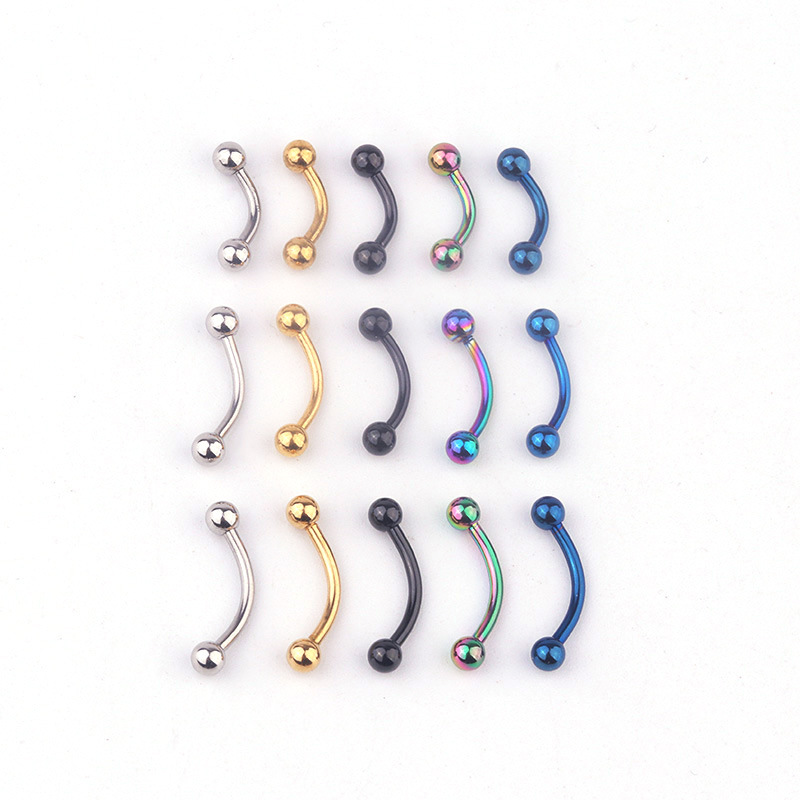 Body Jewelry Eyebrow - 5 قطع/مجموعة 16G 316L ستانلس ستيل