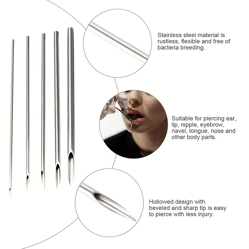 Body Jewelry Eyebrow - إبر وشم وثقب معقمة للاستخدام مرة