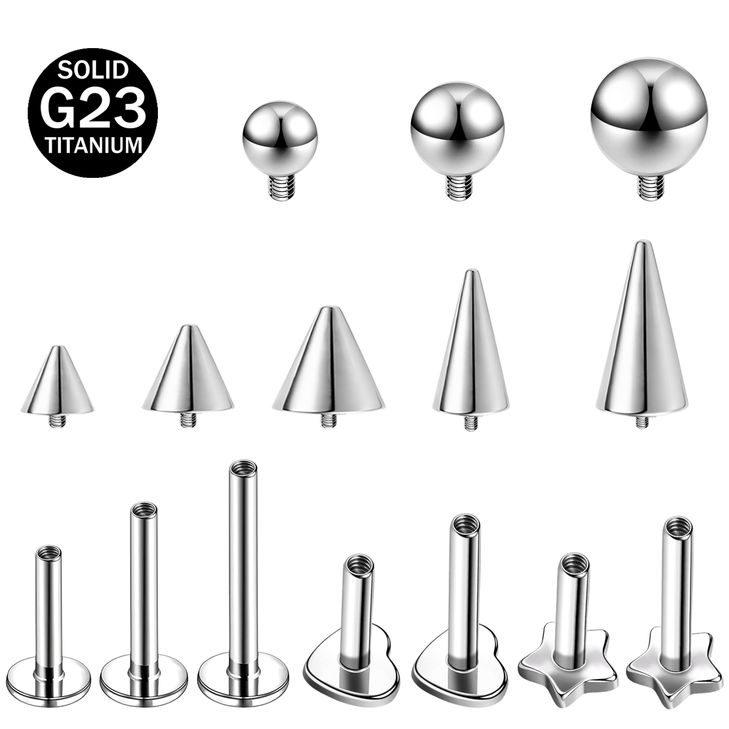 Zs Body Jewelry - أقراط عمرية مترابطة داخليًا ZS ،
