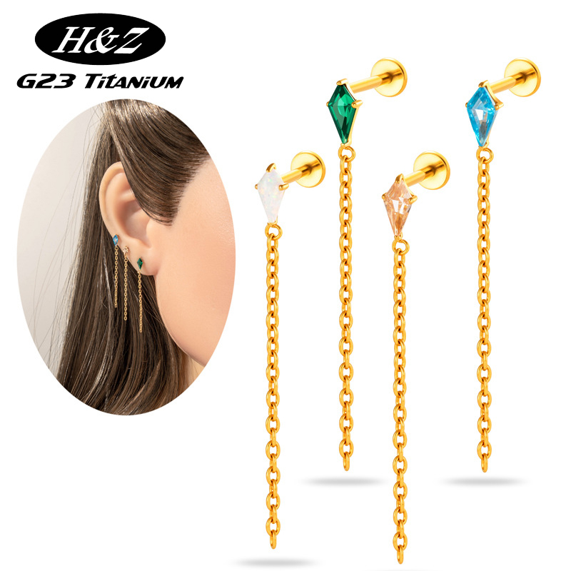 Body Jewelry Threadless - قطعة واحدة من مجوهرات التيتانيوم G23