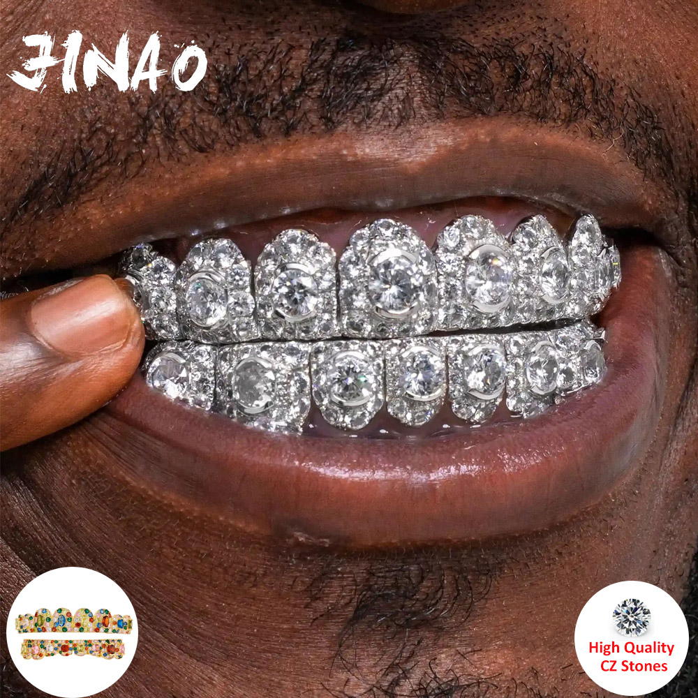 Body Jewelry For Men - جيناو هيب هوب طقم جريلز مرصع