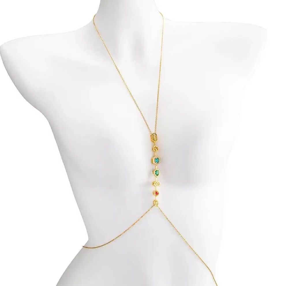 Body Jewelry Chest - سلسلة صدر وخصر من الفولاذ المقاوم