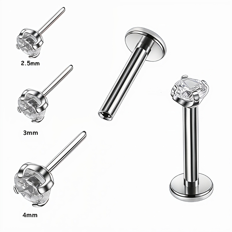 Body Jewelry Threadless - 8 قطع من التيتانيوم ASTM F136