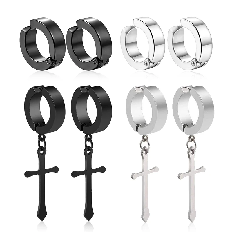Body Jewelry Titanium - 1/6 أزواج لا ثقب الأقراط التيتانيوم