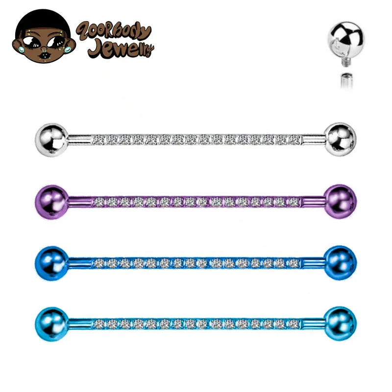 Body Jewelry Implant Grade Titanium - F136 زرع الصف التيتانيوم 14G خيط