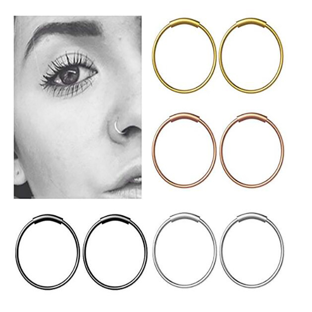 Body Jewelry Eyebrow - 3 قطع/مجموعة حلقات مستمرة بدون درزات