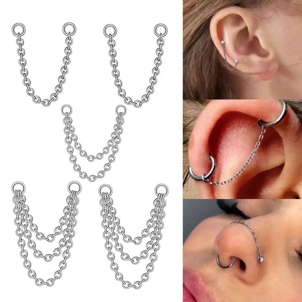 سلسلة أنف من التيتانيوم ثلاثية - مراجعة Body Jewelry Titanium وسعره