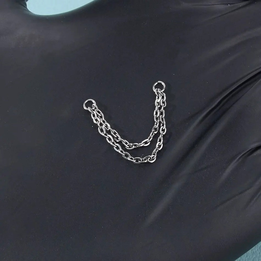 سلسلة أنف من التيتانيوم ثلاثية - مراجعة Body Jewelry Titanium وسعره