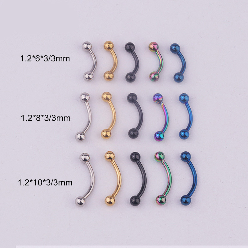 5 قطع/مجموعة 16G 316L ستانلس س - مراجعة Body Jewelry Eyebrow وسعره
