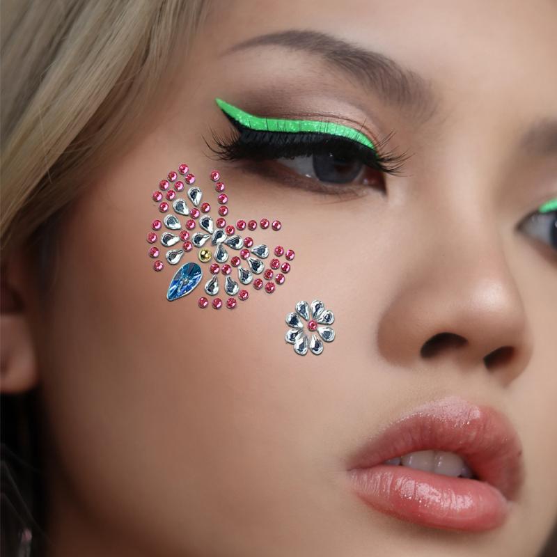 ملصقات كريستال ثلاثية الأبعاد  - مراجعة Body Jewelry Eyebrow وسعره