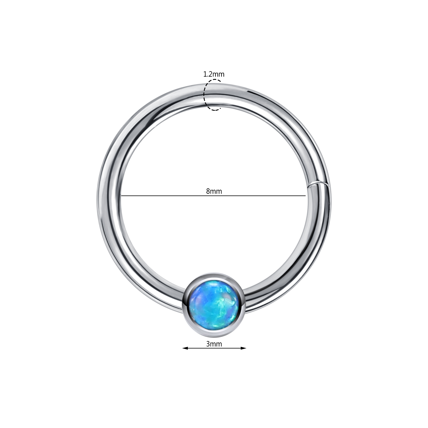ZS 16 جرام أوبال حجر الأنف الد - مراجعة Zs Body Jewelry وسعره