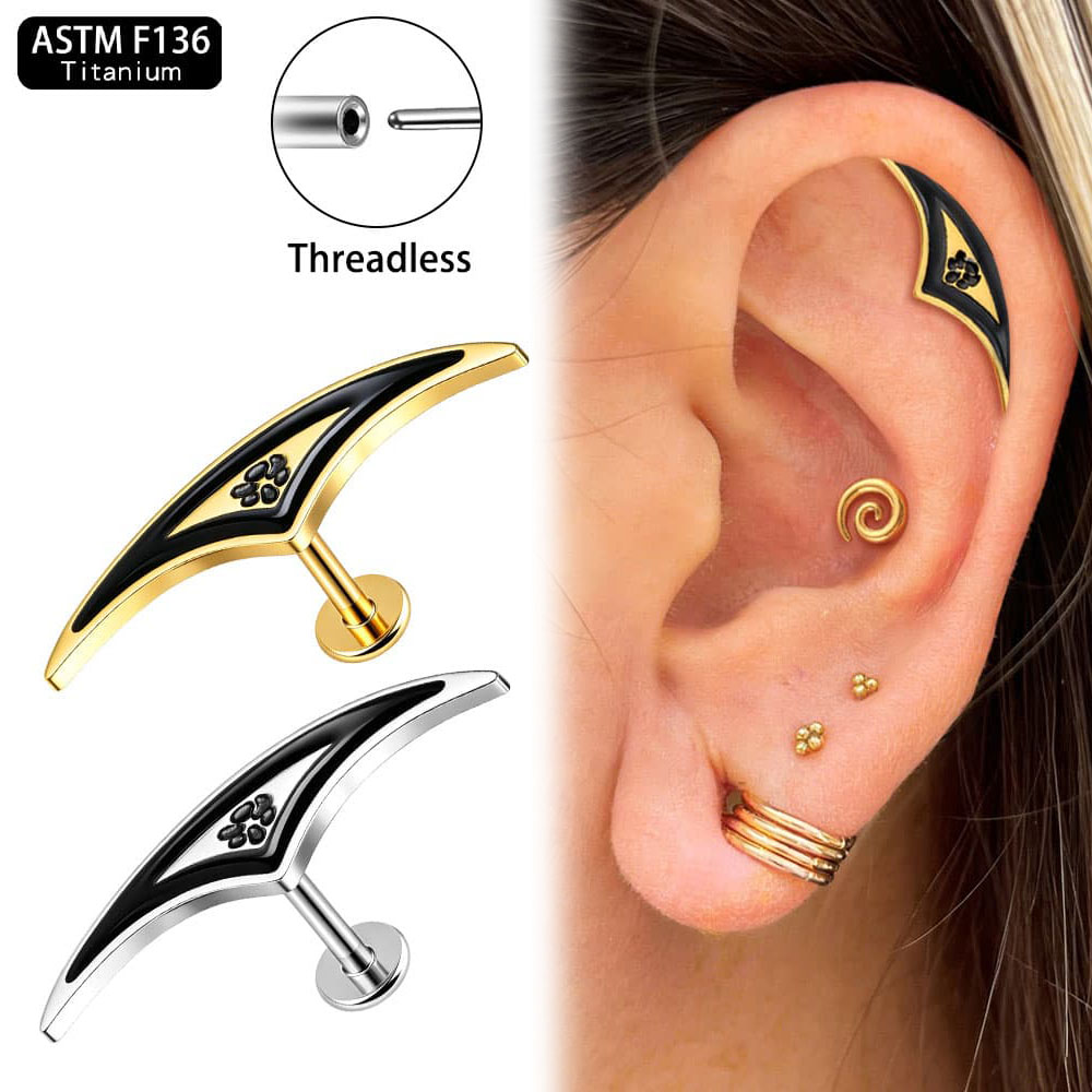 قطعة واحدة من مجوهرات الثقب ال - مراجعة Body Jewelry Threadless وسعره
