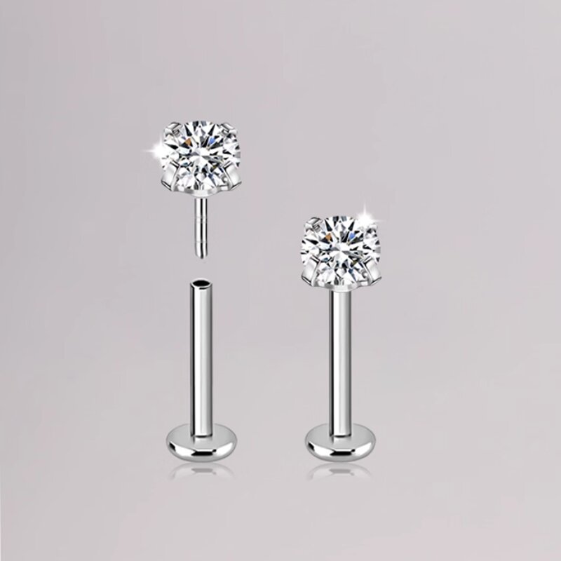 1 قطعة التيتانيوم دفع الخيوط ا - مراجعة Body Jewelry Threadless وسعره