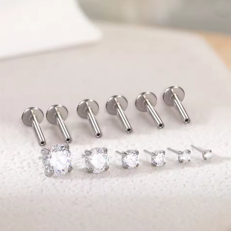 1 قطعة التيتانيوم دفع الخيوط ا - مراجعة Body Jewelry Threadless وسعره