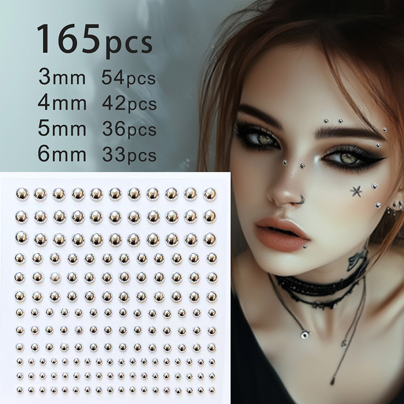 3D الوجه عيون حزب ماكياج الوشم - مراجعة Body Jewelry Eyebrow وسعره