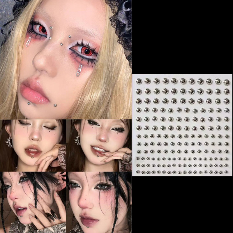 3D الوجه عيون حزب ماكياج الوشم - مراجعة Body Jewelry Eyebrow وسعره