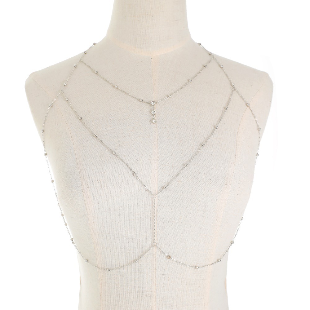 مثير كريستال الصدر سلسلة تسخير - مراجعة Body Jewelry Chest وسعره