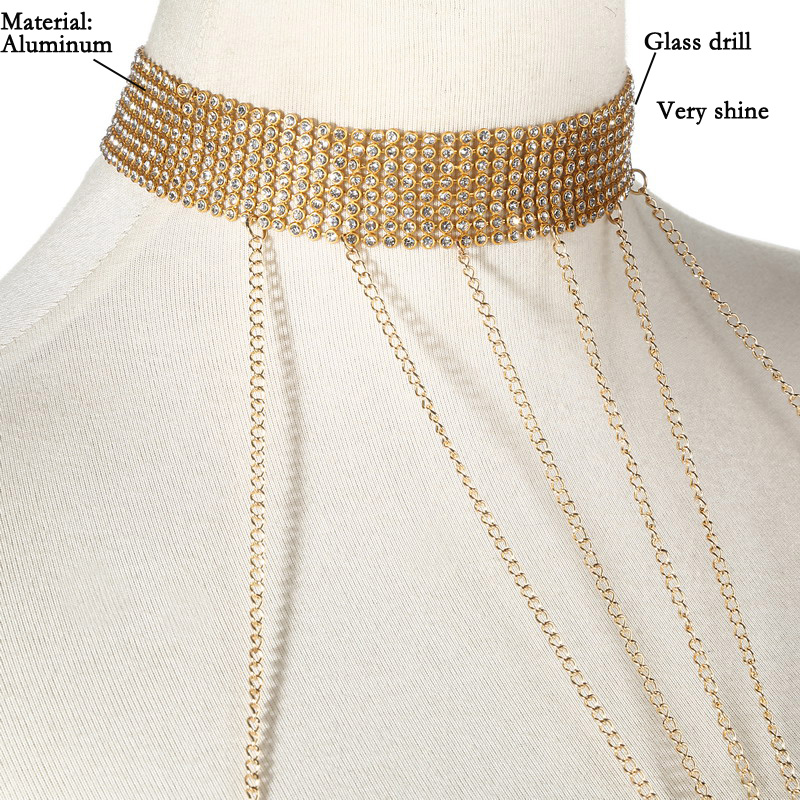 الذهب اللون الجسم سلسلة المرأة - مراجعة Body Jewelry Chest وسعره