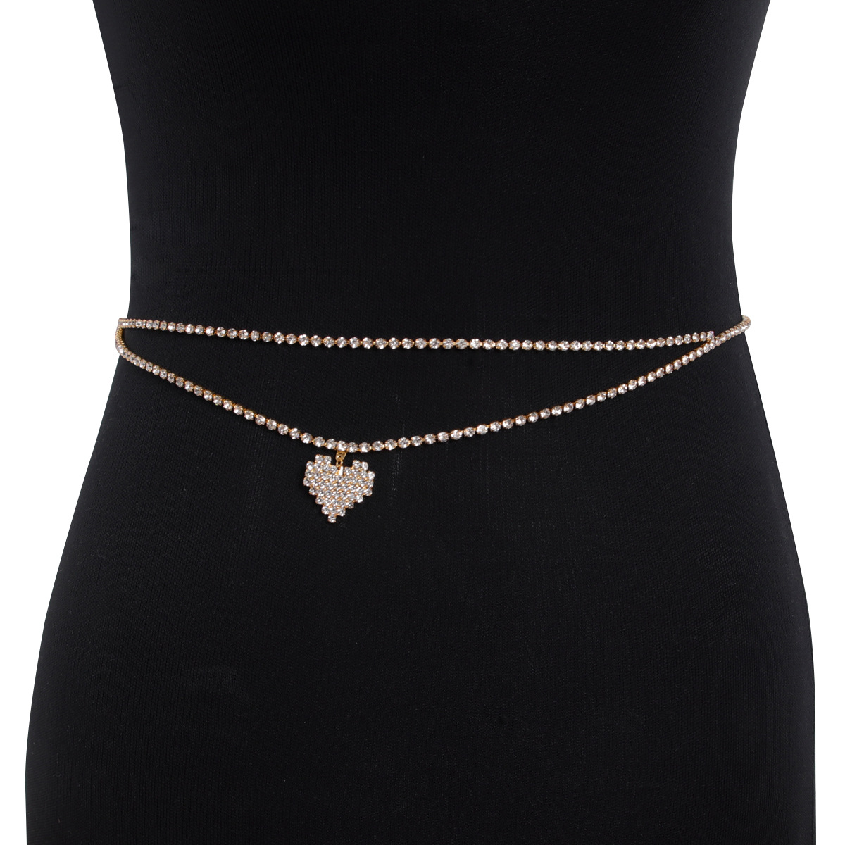 سلسلة خصر من حجر الراين مزدوجة - مراجعة Body Jewelry Chest وسعره