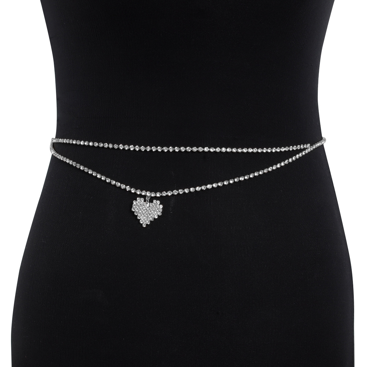 سلسلة خصر من حجر الراين مزدوجة - مراجعة Body Jewelry Chest وسعره