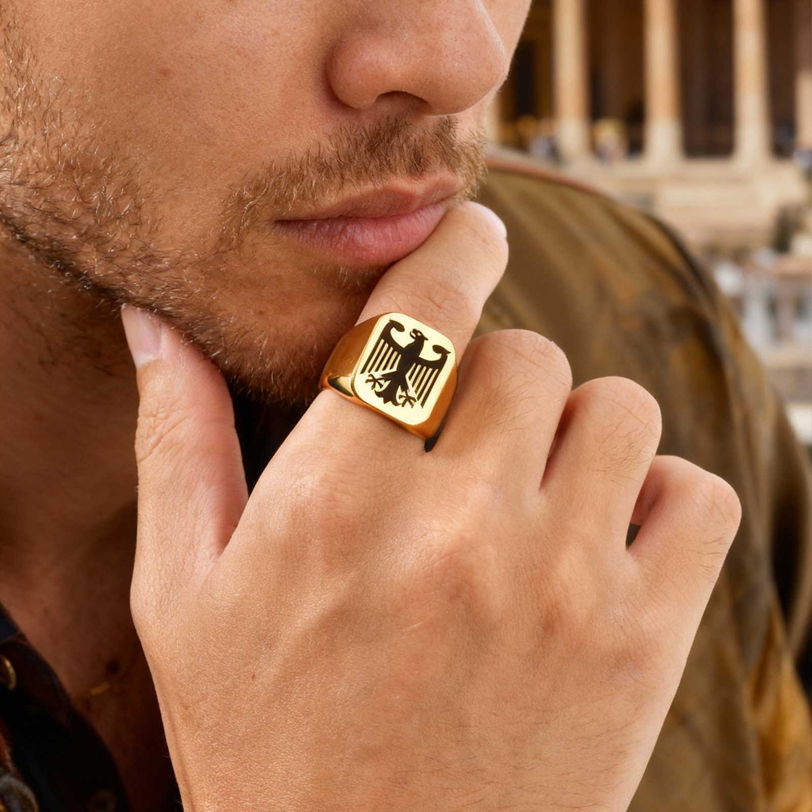 خاتم نسر طائر مخصص، تصميم بانك - مراجعة Body Jewelry Wholesale وسعره