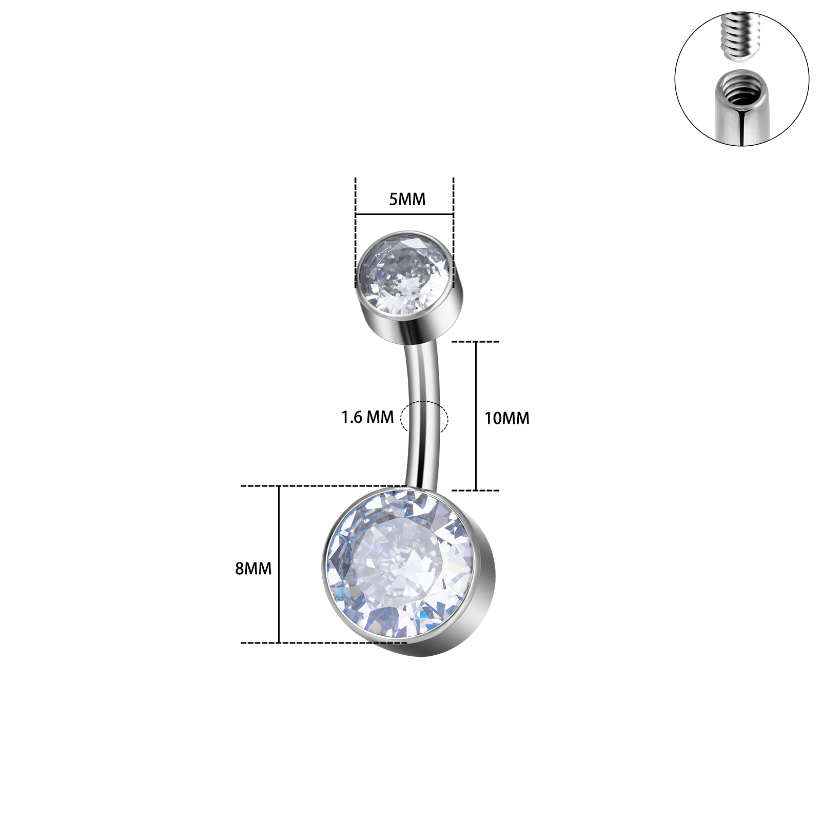زرع G23 التيتانيوم ثقب زر البط - مراجعة Body Jewelry Implant Grade Titanium وسعره