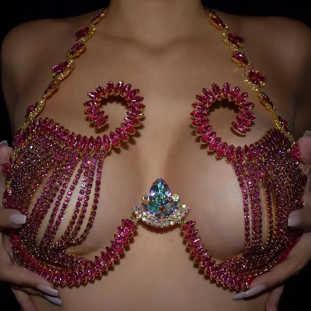 الهذيان الوردي الكريستال قوس ا - مراجعة Body Jewelry Chest وسعره