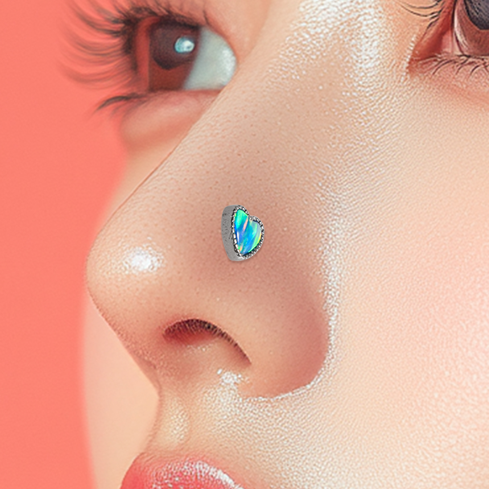 خاتم عظمي أنف من التيتانيوم ال - مراجعة Body Jewelry Threadless وسعره