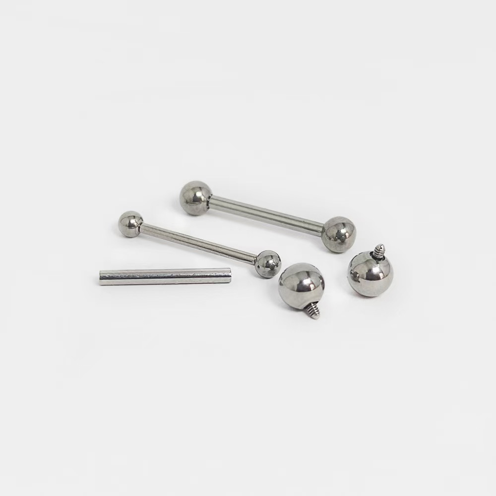قطعتان/مجموعة من حلقات اللسان  - مراجعة Body Jewelry Implant Grade Titanium وسعره