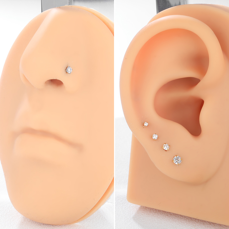 1/5 قطع مجوهرات ثقب الأنف من ا - مراجعة Body Jewelry Implant Grade Titanium وسعره