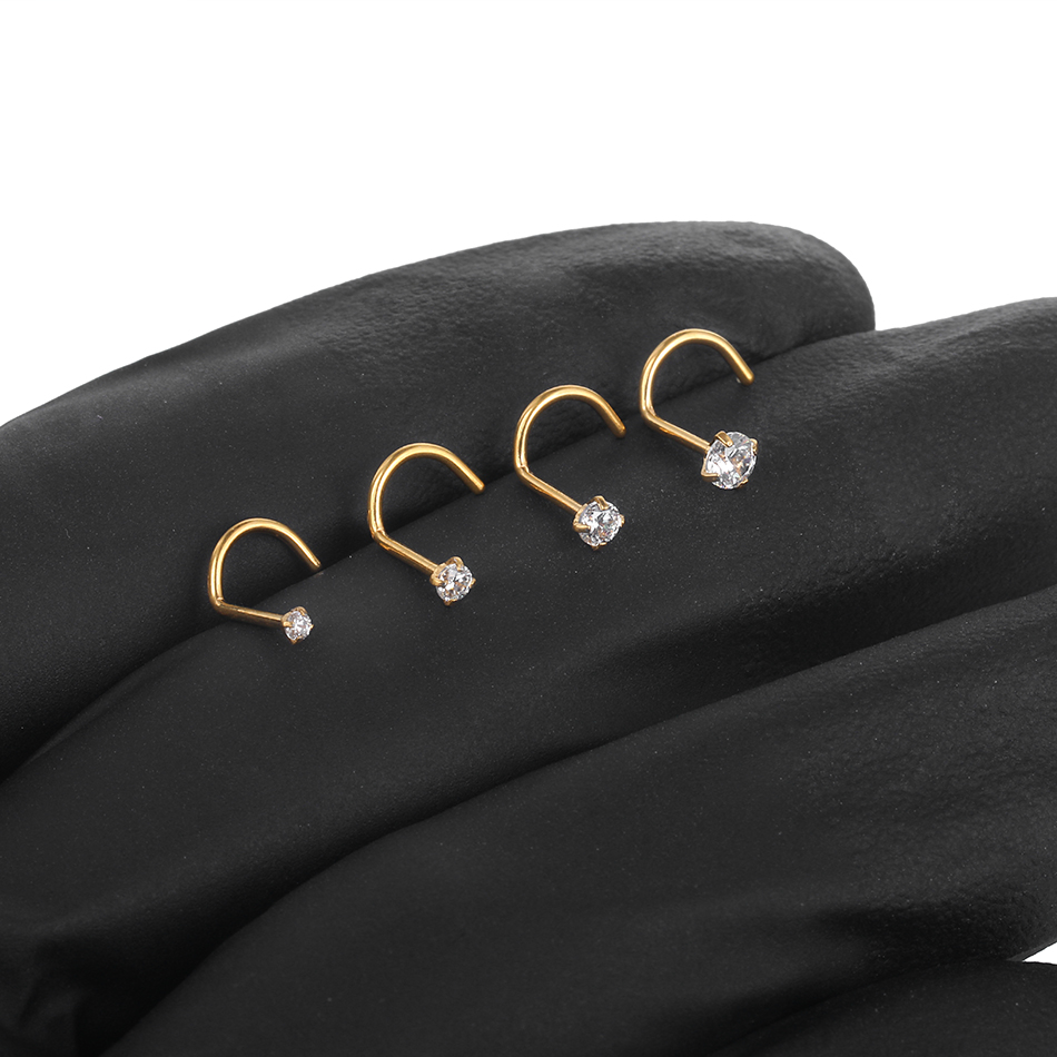 1/5 قطع مجوهرات ثقب الأنف من ا - مراجعة Body Jewelry Implant Grade Titanium وسعره