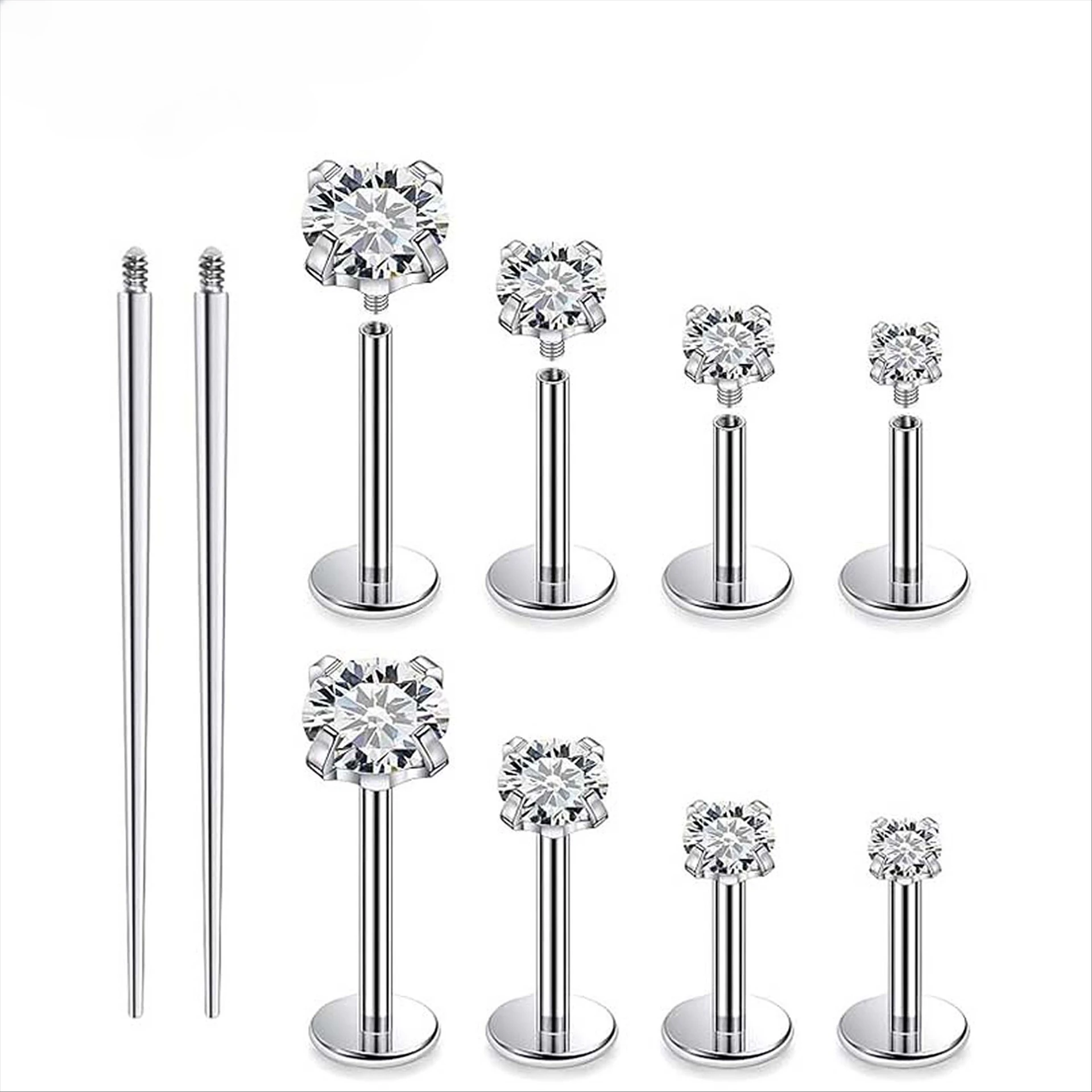الجملة قاعدة خيوط ASTM F136 مج - مراجعة Body Jewelry Threadless وسعره