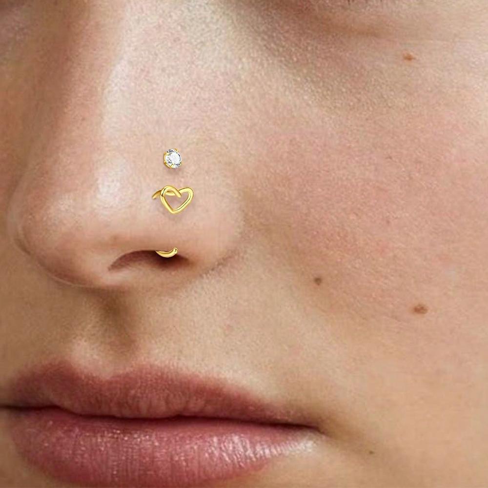 5 قطع من حلقات الأنف، مسامير أ - مراجعة Body Jewelry Threadless وسعره