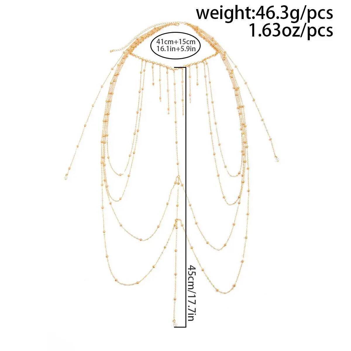 سلسلة صدر وسلسلة بطن نسائية صي - مراجعة Body Jewelry For Sale وسعره
