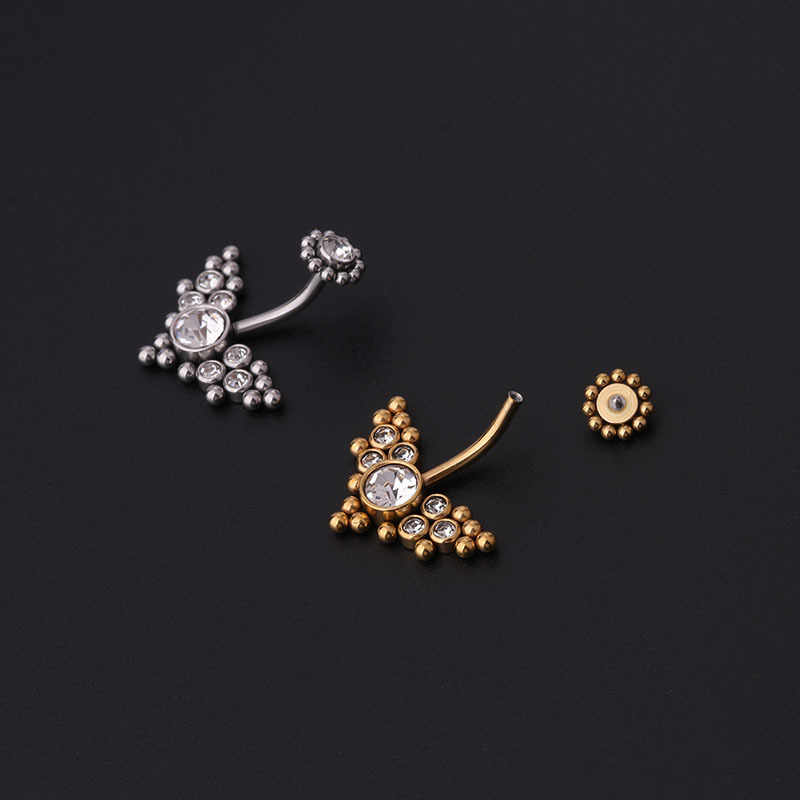حلقات سرة البطن الذهبية من الز - مراجعة Body Jewelry Titanium وسعره