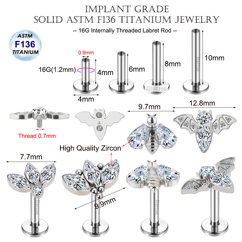 زرع الصف ASTM F-136 التيتانيوم - مراجعة Body Jewelry Implant Grade Titanium وسعره