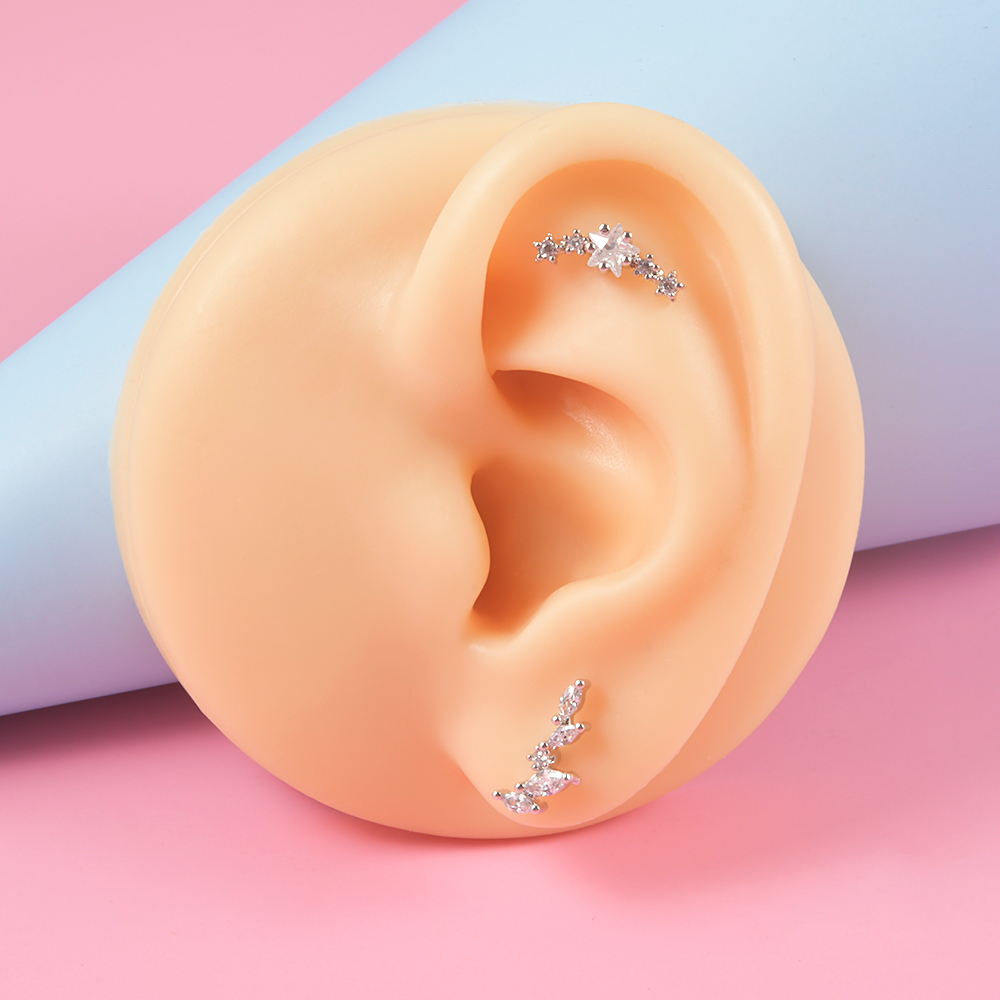 الجراحية الصلب الزركون Labret  - مراجعة Body Jewelry Threadless وسعره