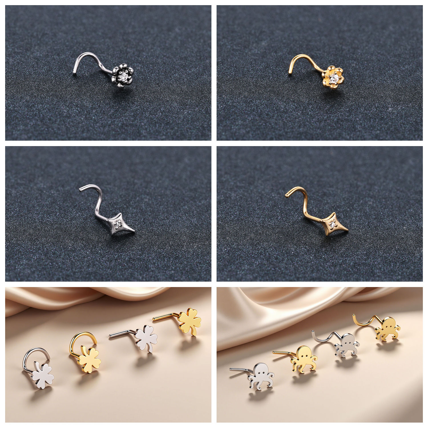 ZS 1 قطعة الذهب اللون 316L الف - مراجعة Zs Body Jewelry وسعره