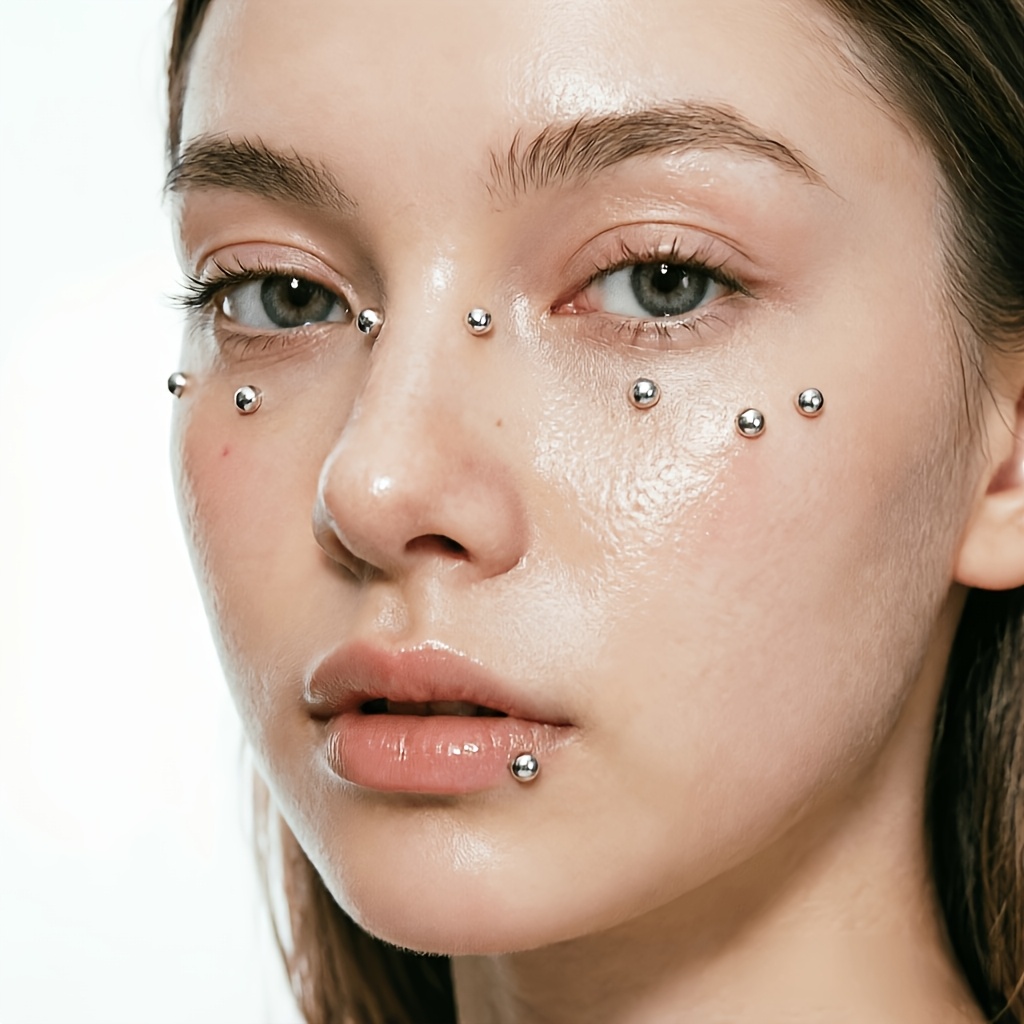 مجموعة من 4 قطع من الإكسسوارات - مراجعة Body Jewelry Eyebrow وسعره