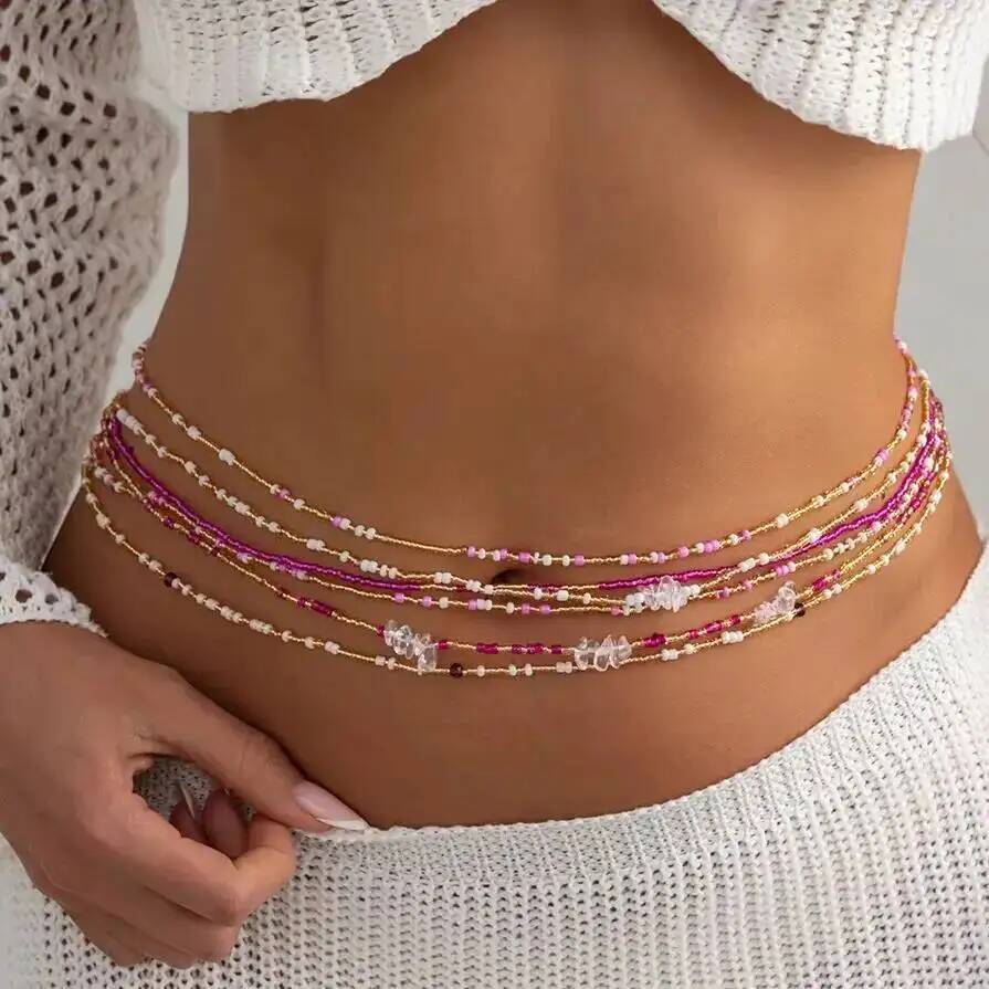 مجموعة من 6 قطع سلاسل خصر بوهي - مراجعة Body Jewelry For Sale وسعره
